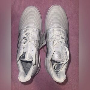 Adidas White and Gray Sleek Sneakers